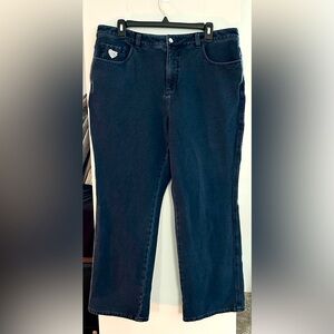 Quacker Factory DreamJeannes Flat Waistband Bootcut Jeans - Size 14 - 
Pre-Loved